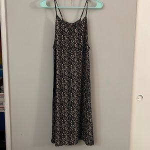 Black Floral Midi Dress